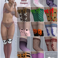 Thigh Highs Stockings And Socks For Genesis 3 And 8 Females Daz 3d 